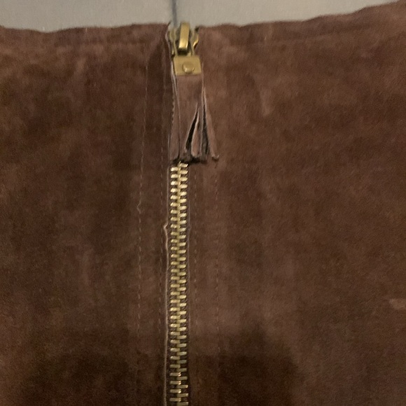 2/$50 NWT Isaac Mizrahi Zip Front Suede Jumper Collegiate Retro Business Rustic - Picture 4 of 13